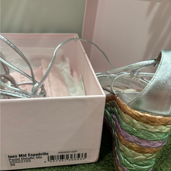 Sophia Webster Silver Multi-Color Wedge Sandals - NEW WITH TAGS - Picture 4 of 5